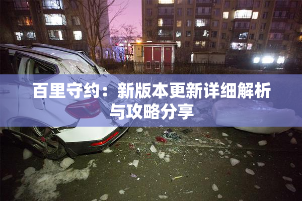 百里守约：新版本更新详细解析与攻略分享