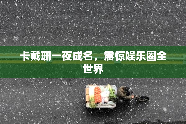 卡戴珊一夜成名，震惊娱乐圈全世界