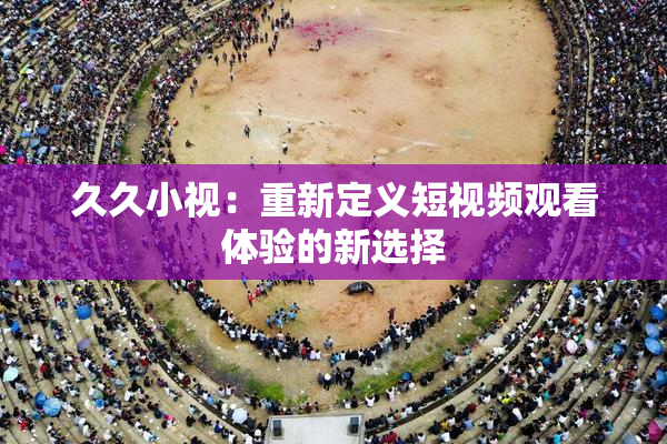 久久小视：重新定义短视频观看体验的新选择