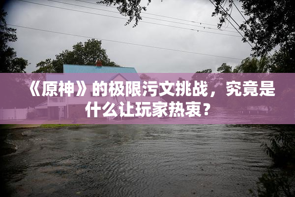 《原神》的极限污文挑战，究竟是什么让玩家热衷？