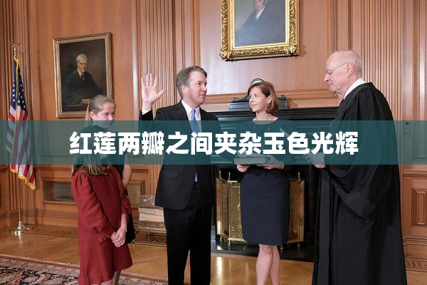 红莲两瓣之间夹杂玉色光辉