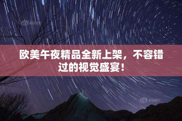 欧美午夜精品全新上架，不容错过的视觉盛宴！