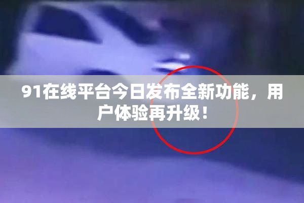91在线平台今日发布全新功能，用户体验再升级！