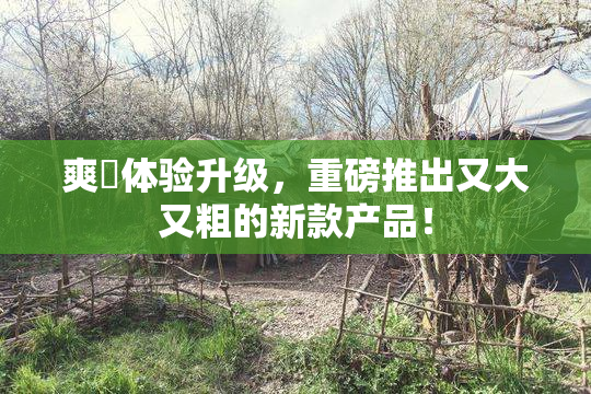 爽擼体验升级，重磅推出又大又粗的新款产品！