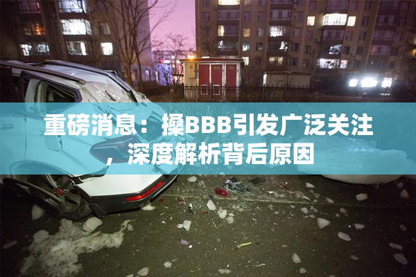 重磅消息：搡BBB引发广泛关注，深度解析背后原因