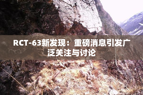 RCT-63新发现：重磅消息引发广泛关注与讨论
