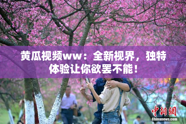 黄瓜视频ww：全新视界，独特体验让你欲罢不能！