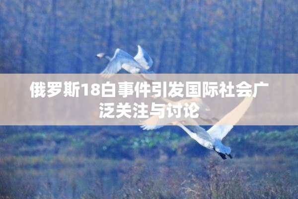 俄罗斯18白事件引发国际社会广泛关注与讨论