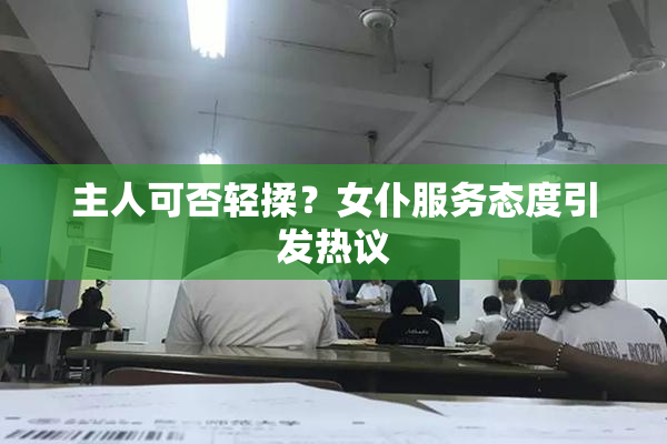 主人可否轻揉？女仆服务态度引发热议
