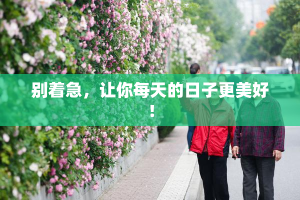 别着急，让你每天的日子更美好！