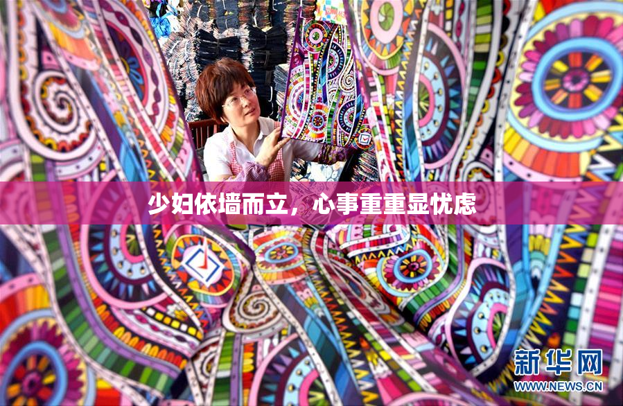 少妇依墙而立，心事重重显忧虑