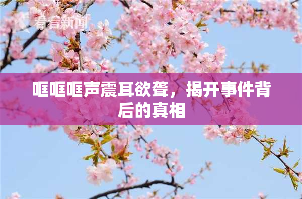 哐哐哐声震耳欲聋，揭开事件背后的真相