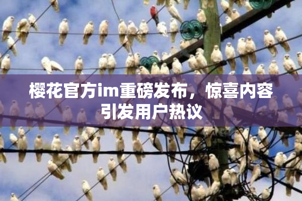 樱花官方im重磅发布，惊喜内容引发用户热议
