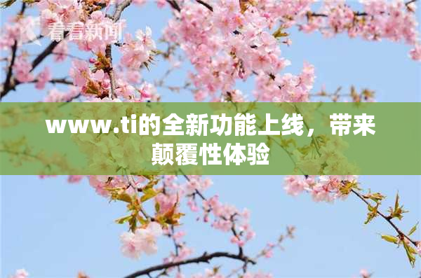 www.ti的全新功能上线，带来颠覆性体验