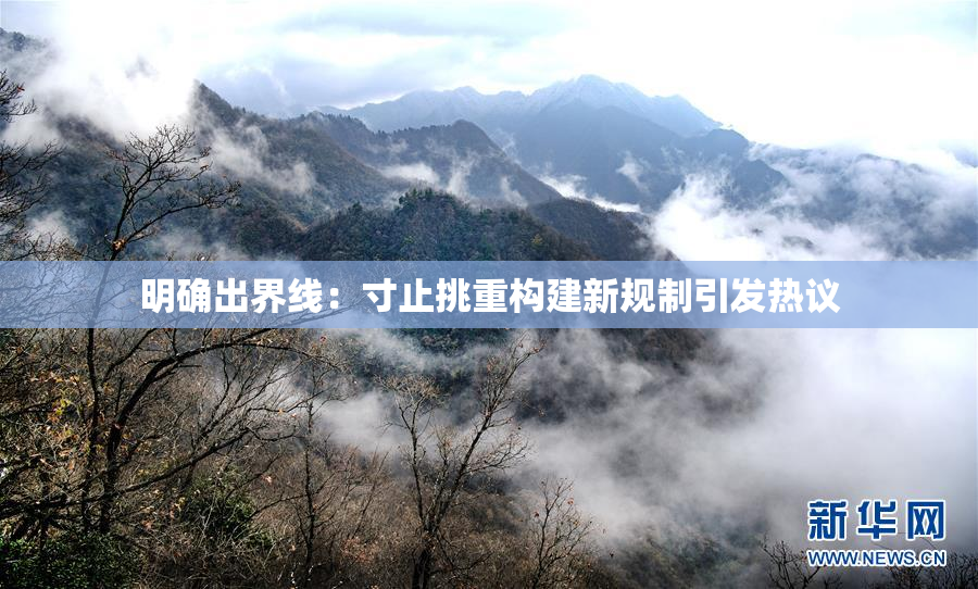 明确出界线：寸止挑重构建新规制引发热议