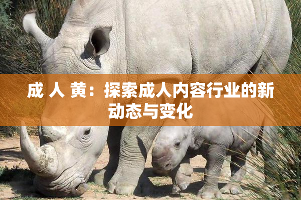 成 人 黄：探索成人内容行业的新动态与变化