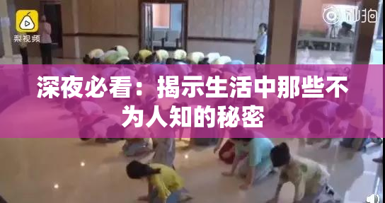 深夜必看：揭示生活中那些不为人知的秘密