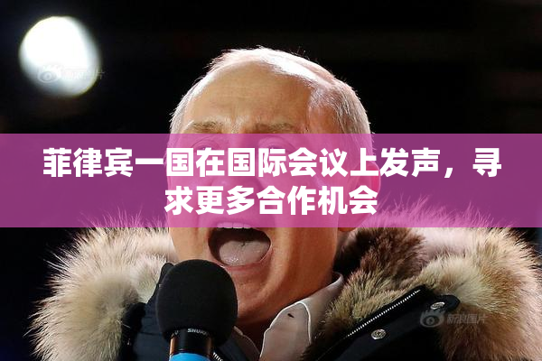 菲律宾一国在国际会议上发声，寻求更多合作机会