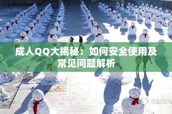 成人QQ大揭秘：如何安全使用及常见问题解析