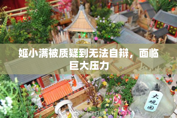 姬小满被质疑到无法自辩，面临巨大压力