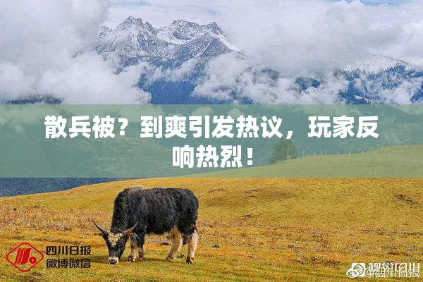 散兵被？到爽引发热议，玩家反响热烈！