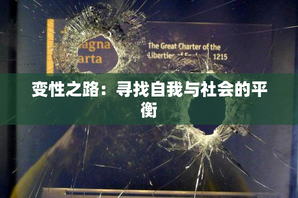 变性之路：寻找自我与社会的平衡