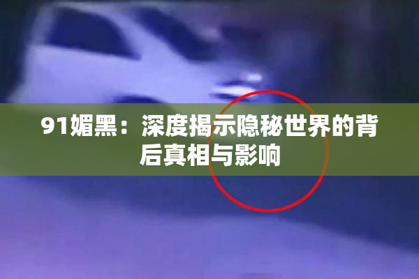91媚黑：深度揭示隐秘世界的背后真相与影响