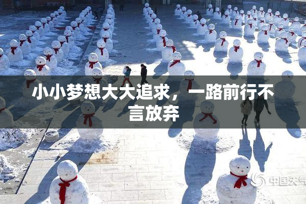 小小梦想大大追求，一路前行不言放弃