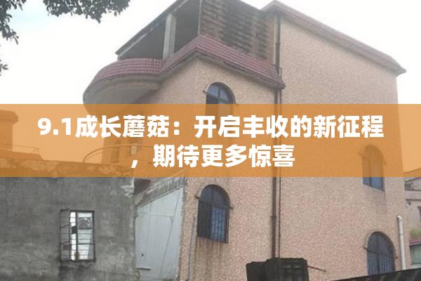 9.1成长蘑菇：开启丰收的新征程，期待更多惊喜