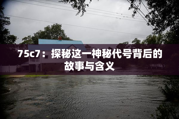 75c7：探秘这一神秘代号背后的故事与含义