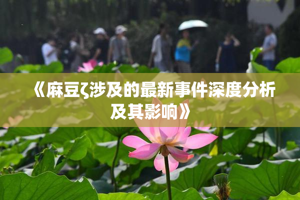 《麻豆ζ涉及的最新事件深度分析及其影响》
