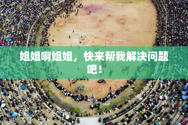 姐姐啊姐姐，快来帮我解决问题吧！