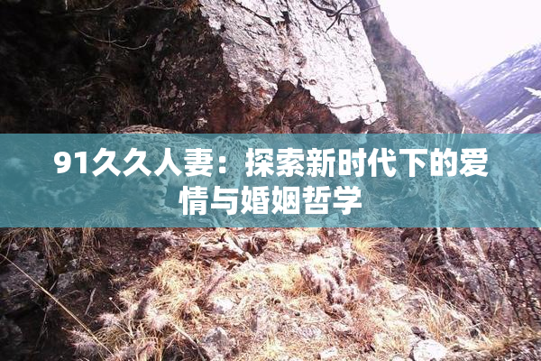 91久久人妻：探索新时代下的爱情与婚姻哲学