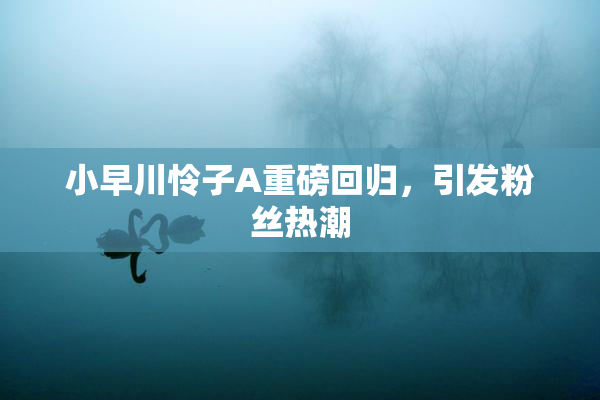 小早川怜子A重磅回归，引发粉丝热潮