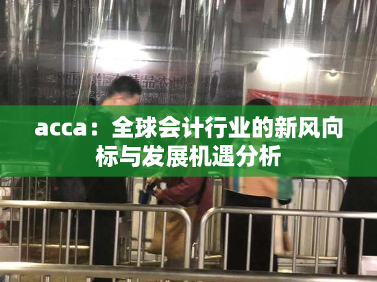 acca：全球会计行业的新风向标与发展机遇分析