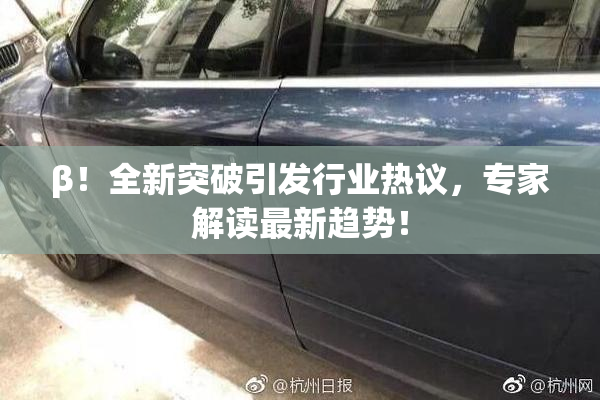 β！全新突破引发行业热议，专家解读最新趋势！
