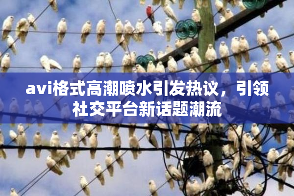 avi格式高潮喷水引发热议，引领社交平台新话题潮流