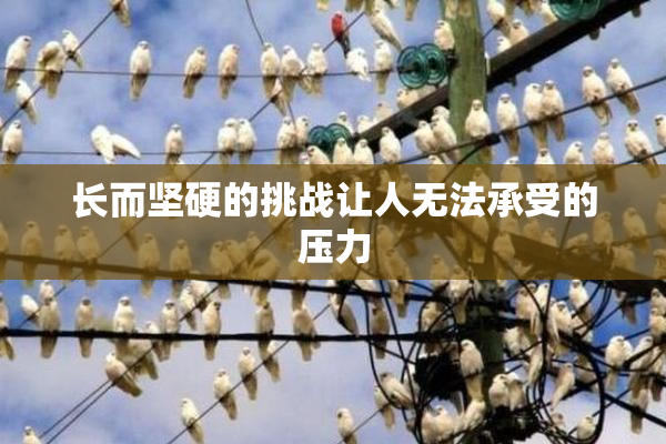 长而坚硬的挑战让人无法承受的压力