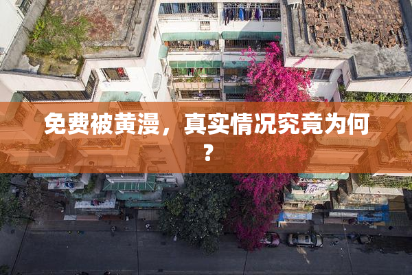 免费被黄漫，真实情况究竟为何？