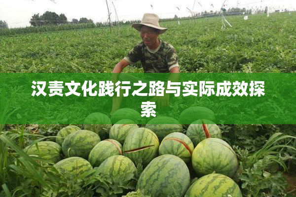 汉责文化践行之路与实际成效探索