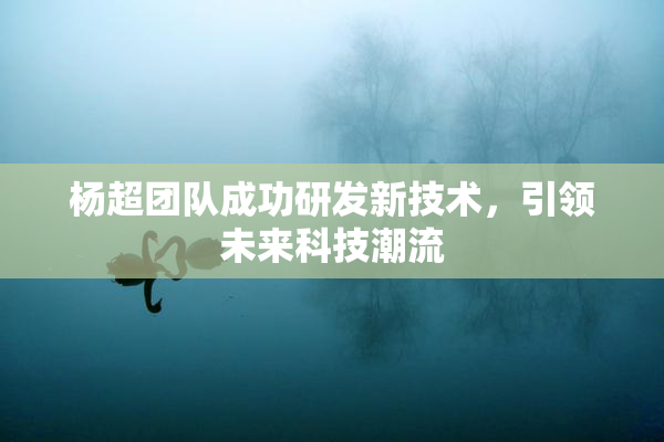 杨超团队成功研发新技术，引领未来科技潮流