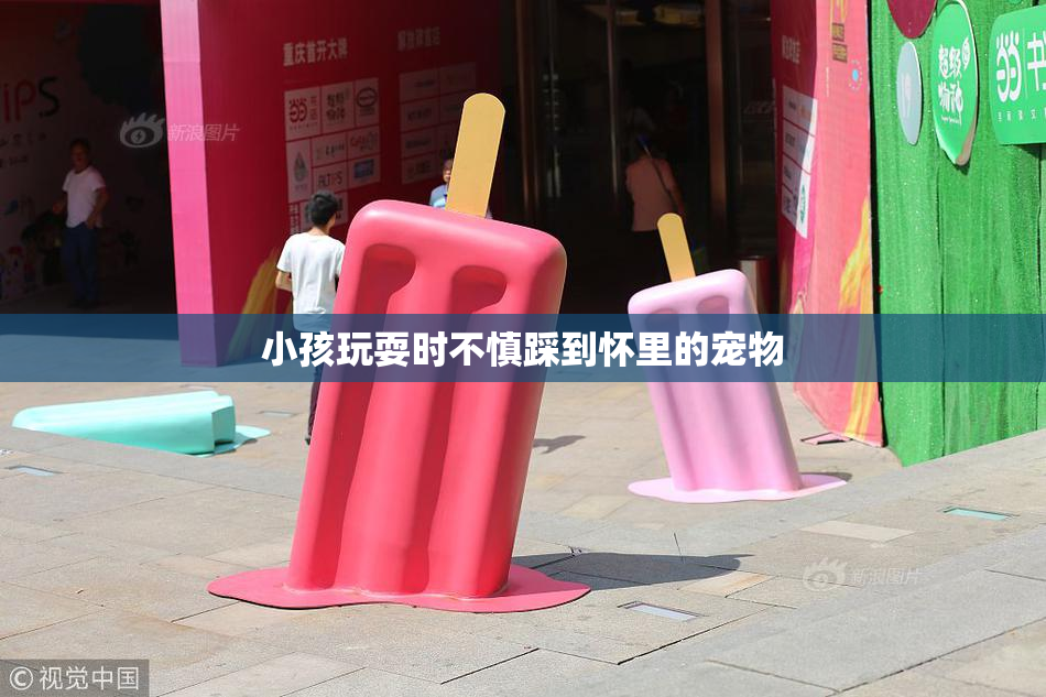 小孩玩耍时不慎踩到怀里的宠物