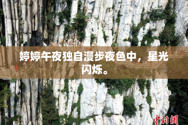 婷婷午夜独自漫步夜色中，星光闪烁。