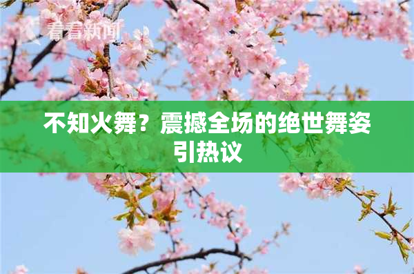 不知火舞？震撼全场的绝世舞姿引热议
