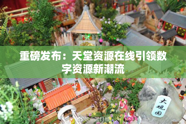 重磅发布：天堂资源在线引领数字资源新潮流