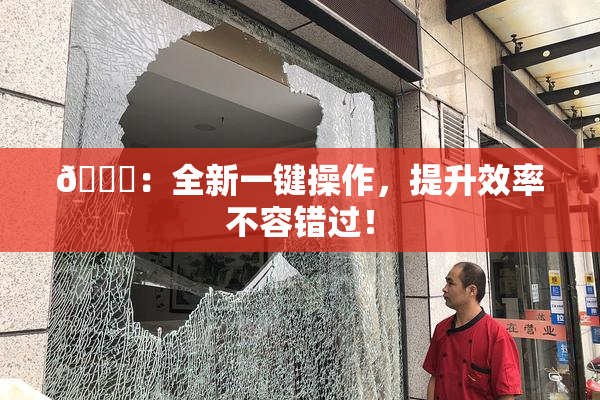 🔞：全新一键操作，提升效率不容错过！