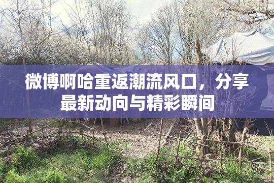 微博啊哈重返潮流风口，分享最新动向与精彩瞬间