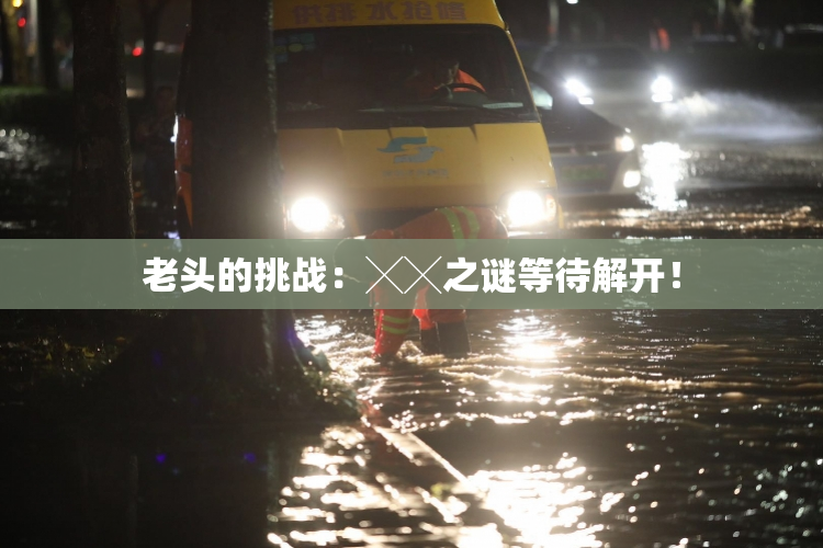 老头的挑战：╳╳之谜等待解开！