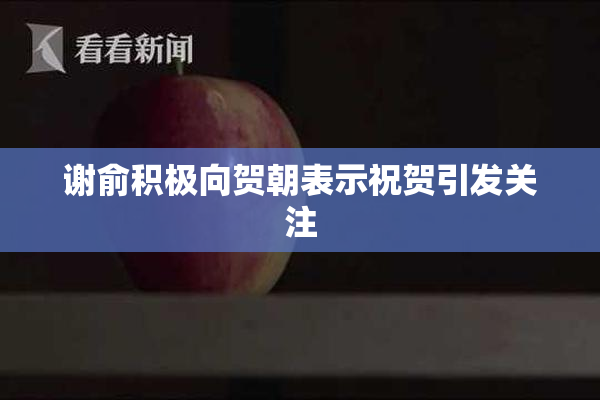 谢俞积极向贺朝表示祝贺引发关注