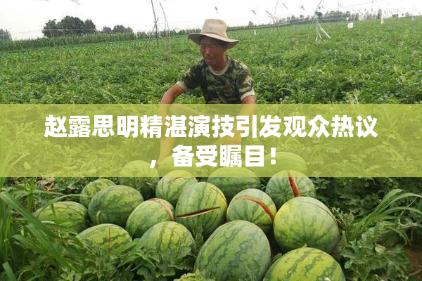 赵露思明精湛演技引发观众热议，备受瞩目！
